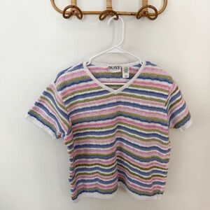Vintage striped knit top XL (16/18)